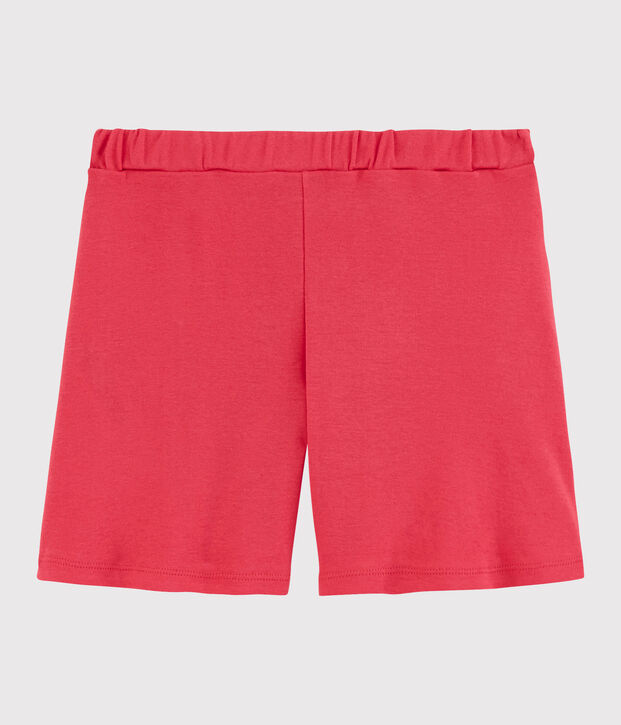 Pantal&oacute;n corto de algod&oacute;n de ni&ntilde;a rosa