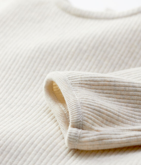 Blusa de algodón de bebé. beige MONTELIMAR CHINE
