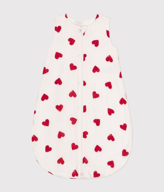 Saco de algodón TOG 1 para bebé blanco MARSHMALLOW/rojo TERKUIT