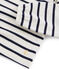 Camiseta de niña beige COQUILLE/azul SMOKING