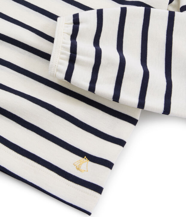 Camiseta de ni&ntilde;a blanco/azul