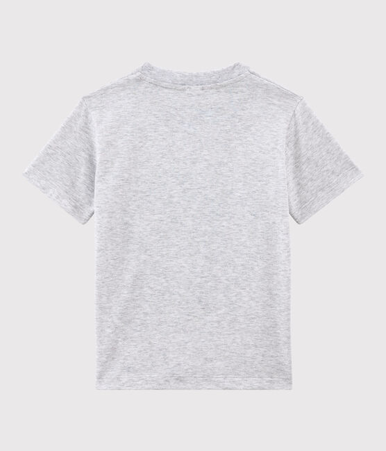 Camiseta de manga corta de punto de niño gris POUSSIERE CHINE
