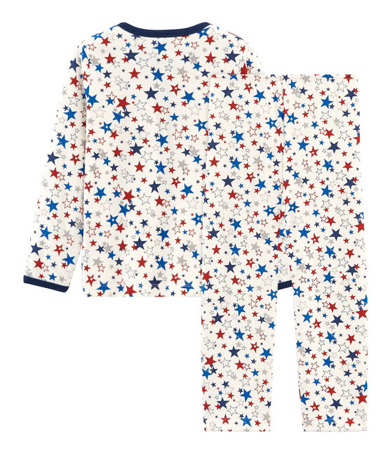 Pijama de tela túbica para niño blanco MARSHMALLOW/blanco MULTICO