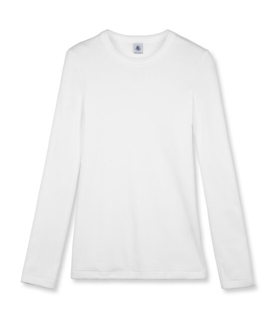 Camiseta de mujer icónica de manga larga blanco ECUME
