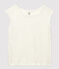 Camiseta de lino lisa de mujer blanco MARSHMALLOW