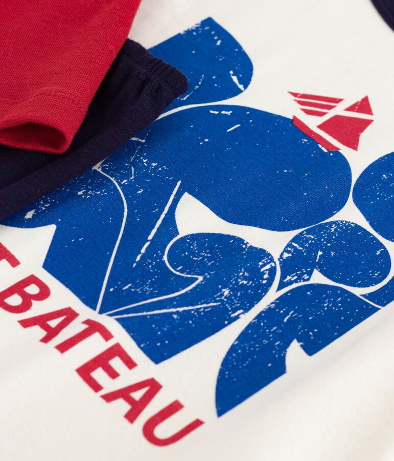 Pijama infantil de algod&oacute;n bicolor azul/multicolor