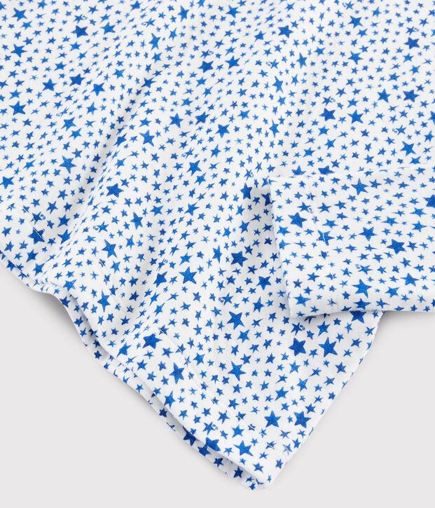 Pijama con estrellas azules de ni&ntilde;o de t&uacute;bico blanco/multicolor