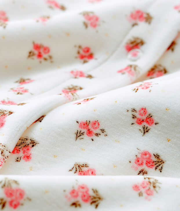 Bodyjama para beb&eacute; de ni&ntilde;a de terciopelo blanco/multicolor