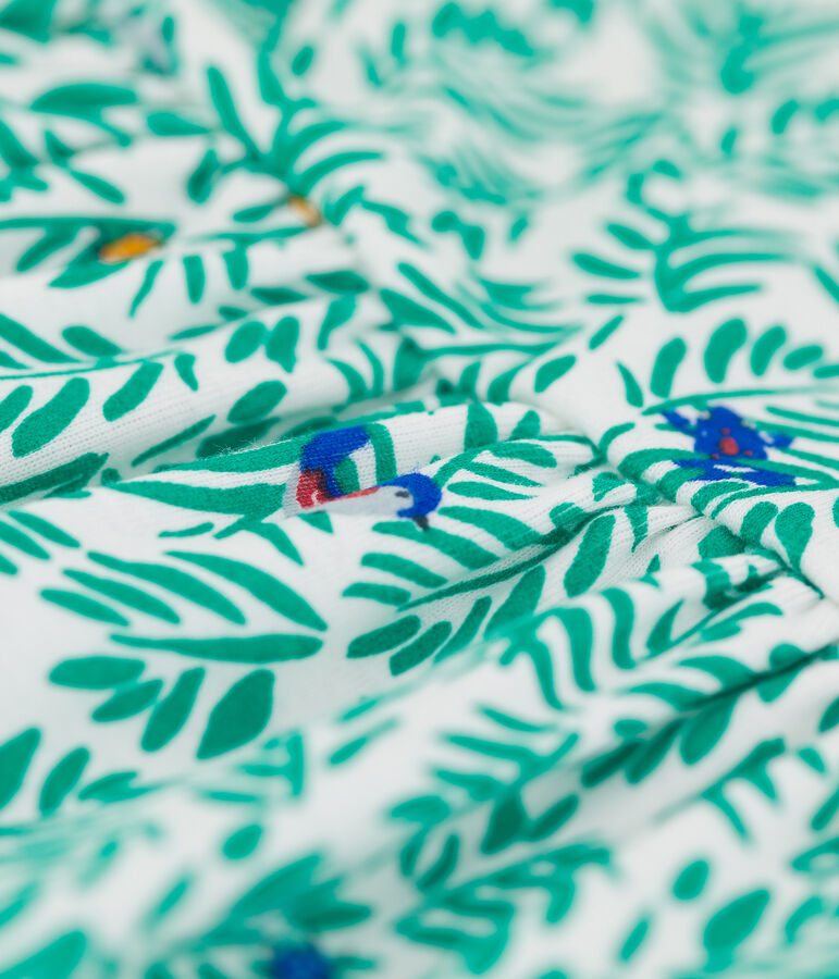 Vestido de algod&oacute;n de beb&eacute;. blanco/multicolor