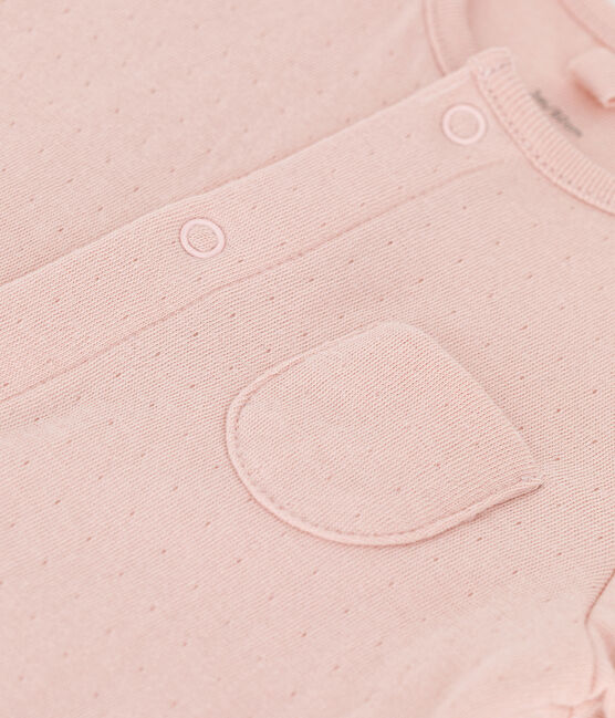 Mono largo liso de tejido túbico ecológico de bebé rosa SALINE
