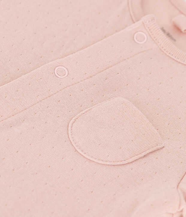 Mono largo liso de tejido t&uacute;bico ecol&oacute;gico de beb&eacute; rosa