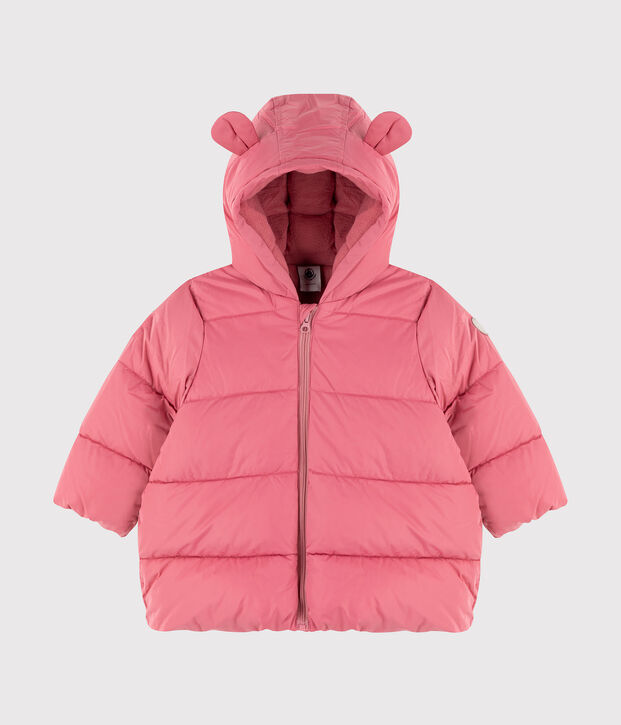 Plum&oacute;n acolchado liso para beb&eacute; ni&ntilde;a rosa