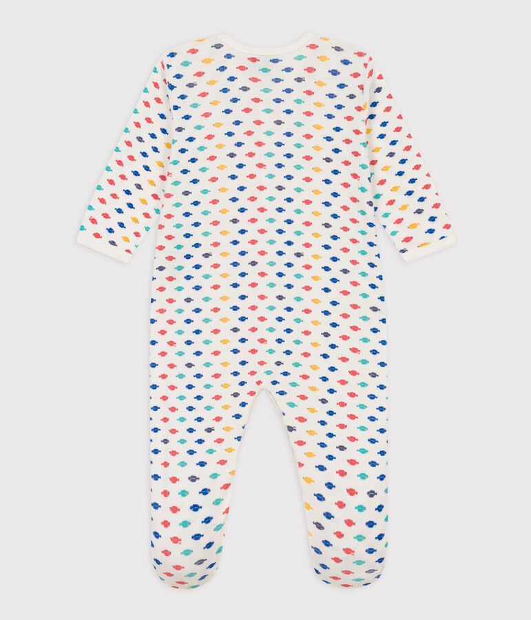 Pelele de algod&oacute;n con animales marinos blanco/multicolor