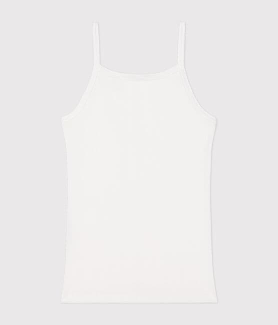Camiseta de tirantes de algodón de mujer blanco ECUME