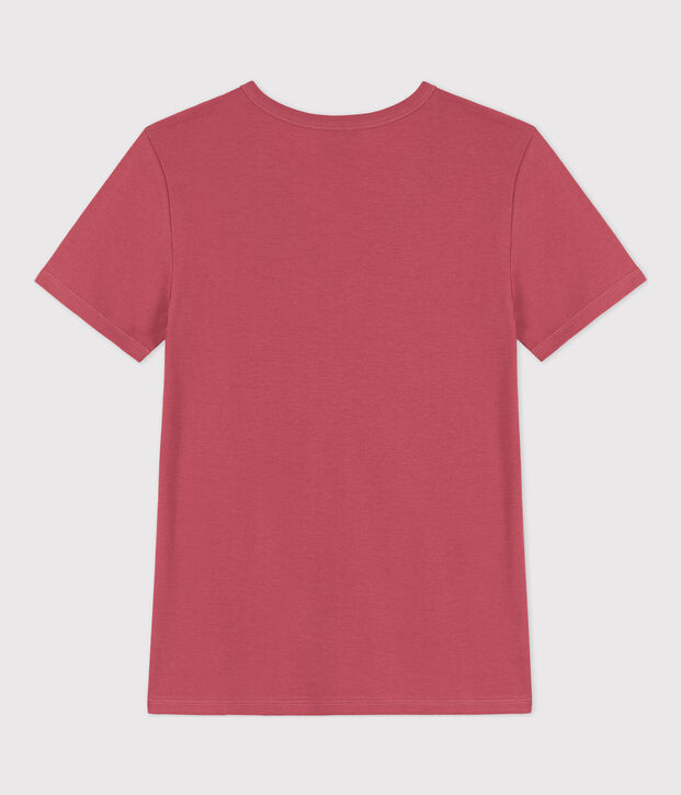 Camiseta L'ICONIQUE de algod&oacute;n con cuello de pico para mujer rosa