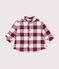 Camisa de franela a cuadros para beb&eacute; marron/beige