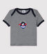 Camiseta de manga corta de algodón de bebé niño