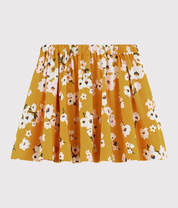 Falda de popelina para ni&ntilde;a amarillo/multicolor