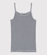 Camiseta de tirantes emblemática de algodón a rayas de mujer