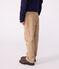 Pantalón infantil recto y liso de pana beige ROCHE CLAIR