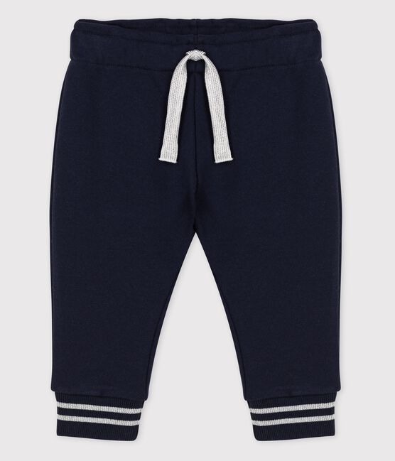 Pantalón de muletón de bebé. azul SMOKING
