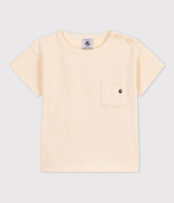 Camiseta de manga corta de punto flameado para bebé crudo AVALANCHE