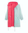 Cortavientos largo reversible para mujer rosa GROSEILLER/azul CRYSTAL