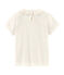 Camiseta manga corta infantil para niña blanco MARSHMALLOW