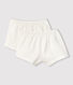 Juego de 2 «culottes» blancos de niña de algodón orgánico