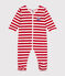 Pijama de Navidad de terciopelo para bebé rojo AURORA/ MARSHMALLOW
