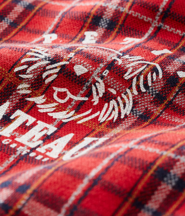 Sudadera de cuadros para beb&eacute; ni&ntilde;o rojo/multicolor