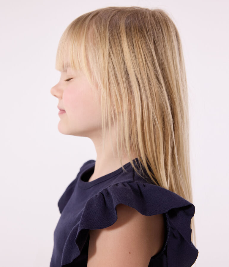 Camiseta de algod&oacute;n para ni&ntilde;a azul