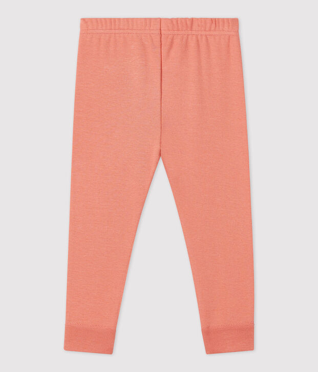 Leggings de algod&oacute;n org&aacute;nico de beb&eacute; rosa
