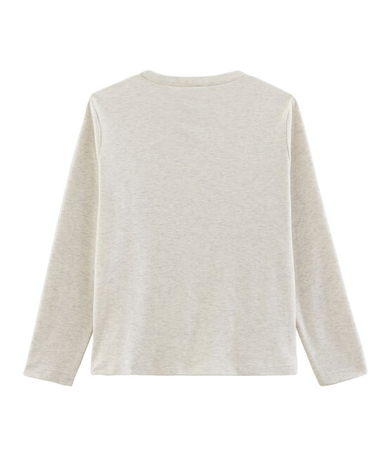 Camiseta de manga larga para niño beige MONTELIMAR CHINE