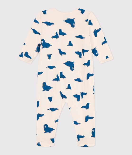 Pijama de túbico con morsas para bebé blanco AVALANCHE/ MULTICO