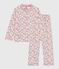 Pijama infantil abotonado de algodón estampado blanco MARSHMALLOW/blanco MULTICO