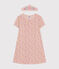 Camisón infantil y su diadema de algodón con motivo de flores rosa SALINE/blanco MULTICO