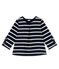 Blusa para bebé niña con rayas marineras azul SMOKING/blanco MARSHMALLOW