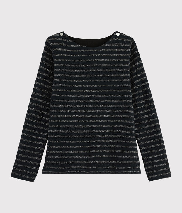 Marinera brillante para mujer negro/NOIR ARGENT BRILLANT