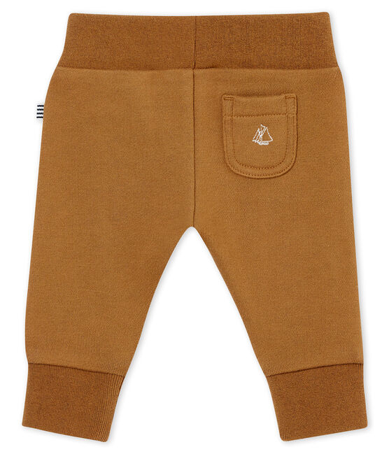 Pantalón para bebé niño en muletón marron BRINDILLE