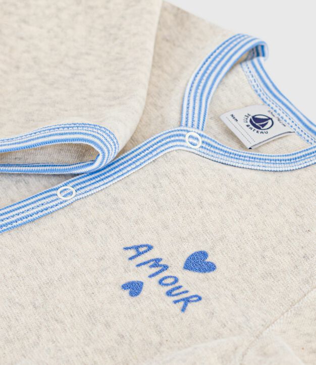 Pijama de terciopelo liso para beb&eacute; MONTELIMAR CHINE