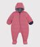 Buzo de poli&eacute;ster liso para beb&eacute; rosa