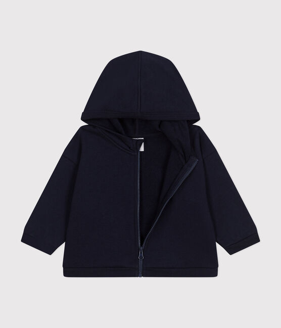 Sudadera con capucha de muletón para bebé azul SMOKING