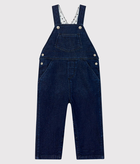 Peto para bebé de muletón vaquero azul JEAN