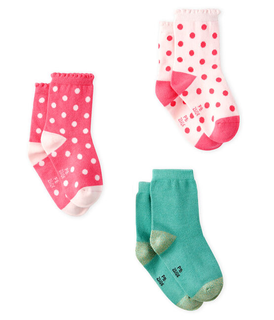 Lote de 3 pares de calcetines para bebé niña variante 2