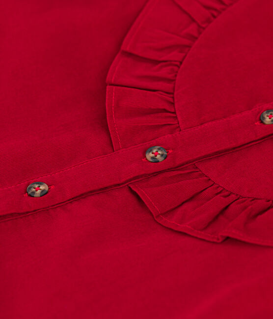 Blusa de terciopelo fino de niña rojo CORRIDA
