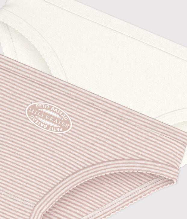 Juego de 2 braguitas infantiles de algod&oacute;n multicolor