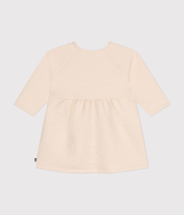 Vestido de manga larga de t&uacute;bico acolchado para beb&eacute; crudo