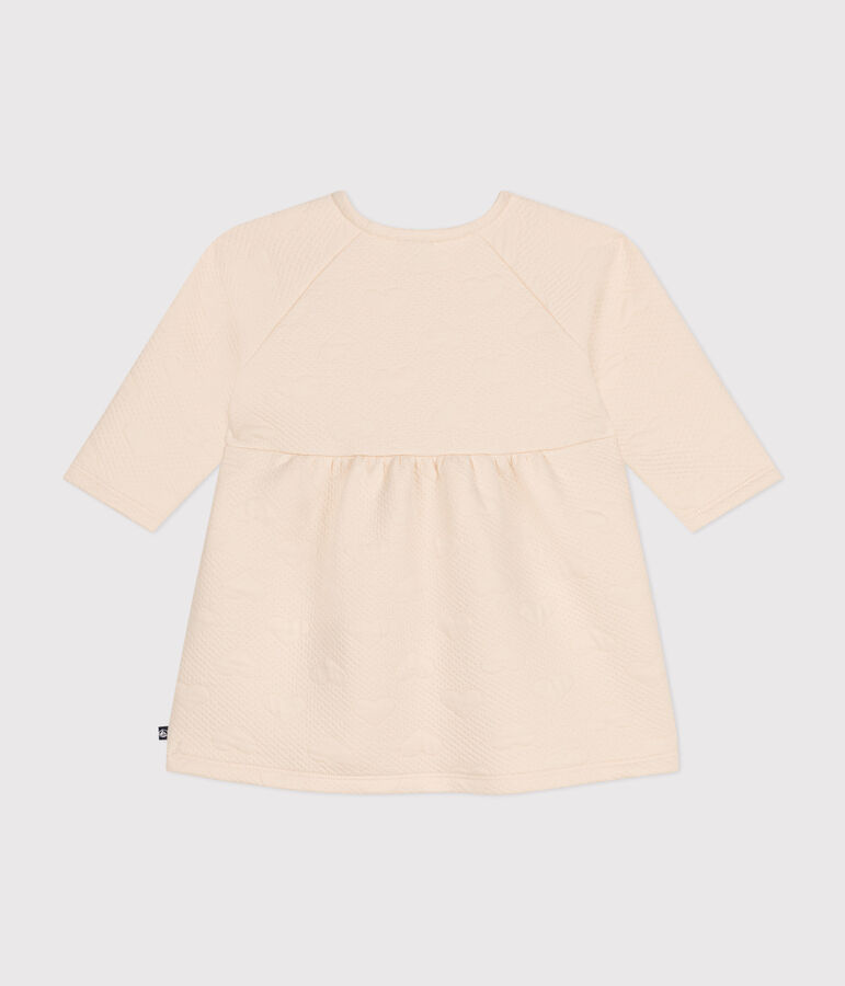 Vestido de manga larga de t&uacute;bico acolchado para beb&eacute; crudo