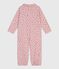 Mono saco de algodón con cuello estampado para bebé rosa JOLI/blanco MULTICO